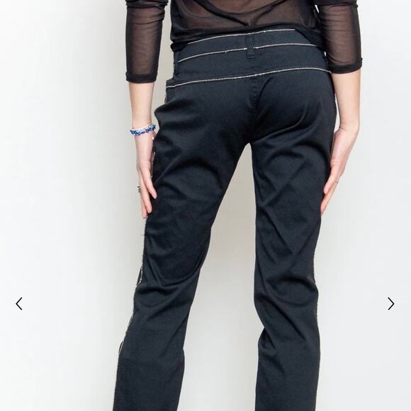Moschino Women’s Donna Rhinestone Flare Pants Size 27 - Picture 9 of 9